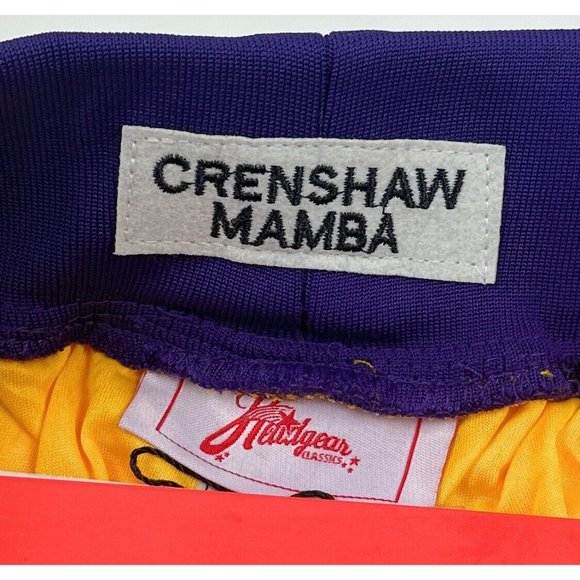 Crenshaw Mamba Nipsey Hussle Kobe Bryant Headgear Mens Large Yellow Shorts - Picture 9 of 11